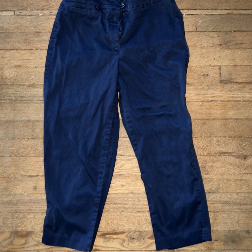 Women's Navy-Blue Capries Pants (8)